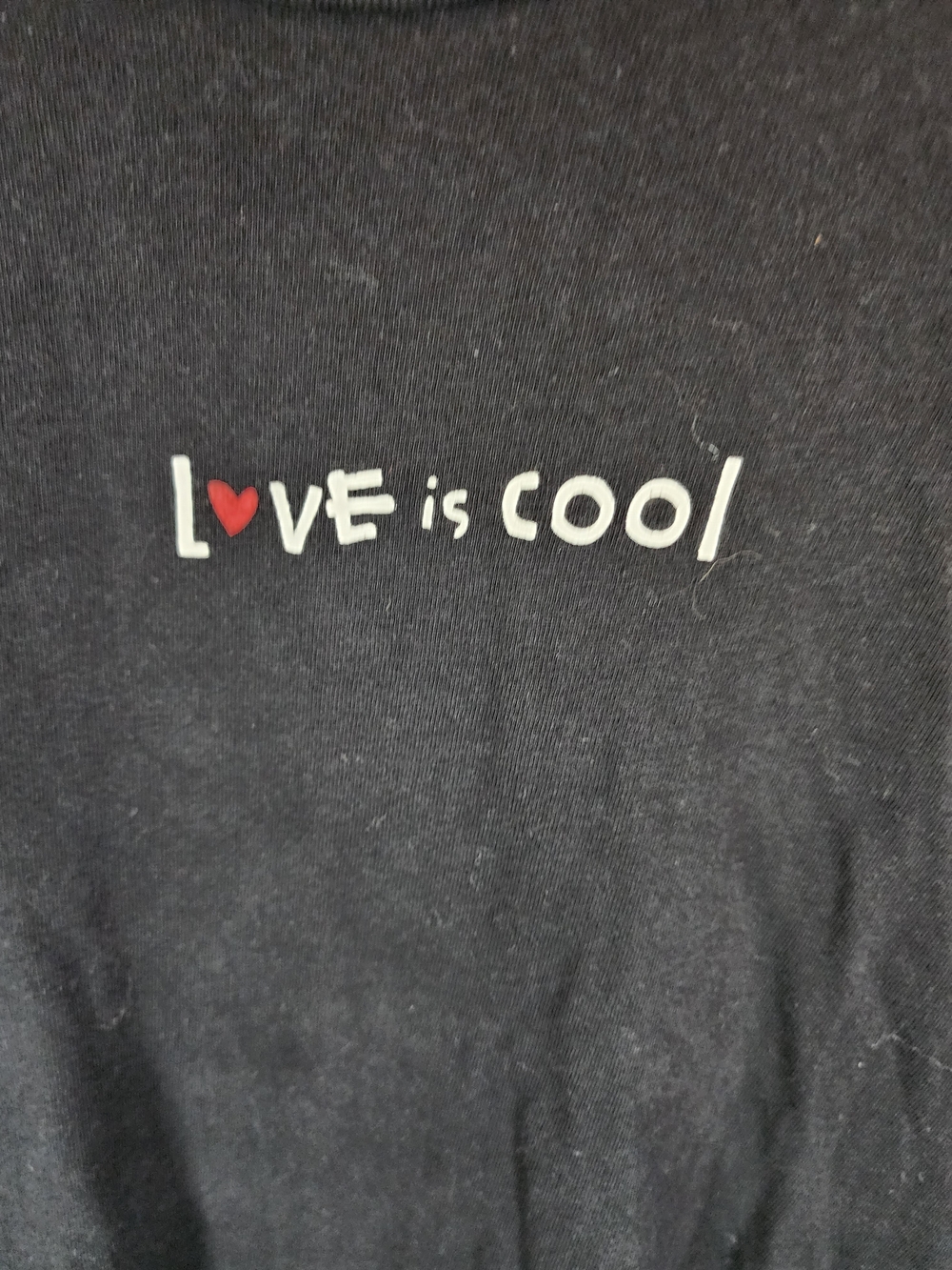 Alternative Black Tee with Love Is Cool.